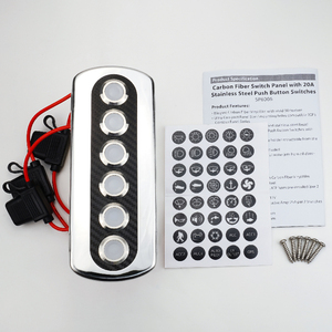 Bán hàng nóng IP67 bảng điều chỉnh gắn kết chuyển đổi biển 6 gang <span class=keywords><strong>push</strong></span> <span class=keywords><strong>button</strong></span> chuyển đổi bảng điều chỉnh thích hợp cho RV - Product Image 4