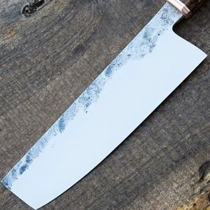 Cuchillo de Cocina Personalizado Hecho a Mano de Acero Inoxidable de 9 Pulgadas con Funda de Cuero Única, Hermoso Mango Personalizable - Product Image 3