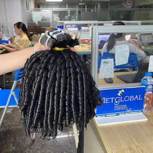 Siyah kadınlar için saç ekleme yılında bant çift çekilmiş doğal renk Pixie kıvırcık ham vietnamlı saçı