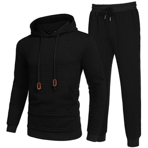 Vente en gros OEM survêtement solide à manches longues de haute qualité pour hommes vêtements d'exercice de gymnastique grande taille à bas prix pour le fitness en hiver - Product Image 1
