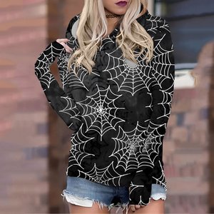 Sudadera con Capucha de Lona para Mujer con Logotipo Personalizado, Bolsillo Frontal, Estilo Casual, Holgada, de Secado Rápido y Transpirable para Otoño e Invierno - Product Image 3