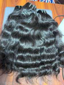 Vrais cheveux humains bruts noirs naturels pour les femmes cheveux indiens de première qualité doux épais cheveux non traités solides de haute qualité pour le tissage - Product Image 3