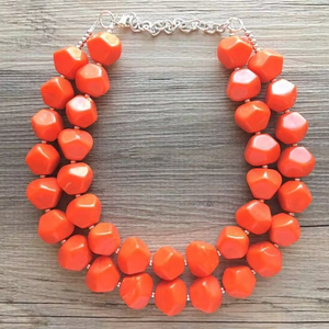 Haute qualité unisexe à la mode dernière conception prêt à l'emploi résine perles collier mode pendentif colliers pour les fêtes - Product Image 1