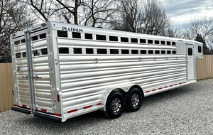 Nouvelle remorque porte-vaches semi-nouvelle conception avec élévateur électrique, en aluminium, 2 ou 3 essieux, pour le transport de bétail et de marchandises, avec clôture agricole - Product Image 6