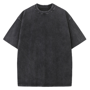 Camiseta de Hombre con Logotipo Personalizado, Lavado Ácido, Corte Regular, Cómoda, 100% Algodón Tejido, Talla Grande - Product Image 2