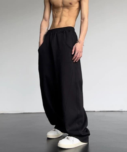 Pantalons larges ajustés pour hommes Pantalons baggy chauds et doux pour l'hiver Pantalons de survêtement à taille élastique pour hommes - Product Image 3