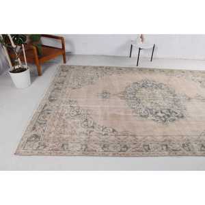 พรมตุรกีขนาดใหญ่ 5.4x10.2 ฟุต พรมวินเทจ พรมขนสัตว์สีเทา - Product Image 4