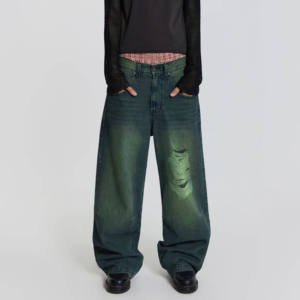 Factory Direct Sale OEM High Waist Straight Loose Fit Unisex Denim <b>Jeans</b> Baggy <b>Jeans</b> Pants Wholesale - Product Image 5