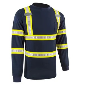 Camiseta de Seguridad Reflectante con Cuello Alto y Manga Larga, Diseño Nuevo, Personalizable, Ropa de Seguridad Laboral con Estampado Reflectante - Product Image 4