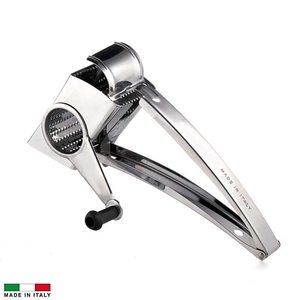 Grattugia manuale in acciaio inossidabile di produzione italiana per noci di cioccolato al formaggio-con utensile a rullo rimovibile - Product Image 2