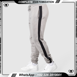 Vêtements de sport OEM en gros, pantalons de survêtement décontractés pour hommes en coton et élasthanne de haute qualité, à taille mi-haute, extensibles, séchage rapide - Product Image 4