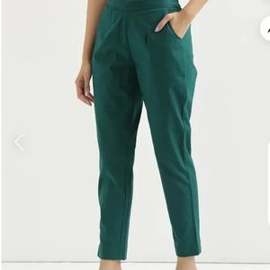 Women's Casual Elastic Waist <b>Pants</b> High Waist Breathable Cotton for <b>Summer</b> Autumn Long <b>Pants</b> Wrinkled Technique Colored Wash - Product Image 2