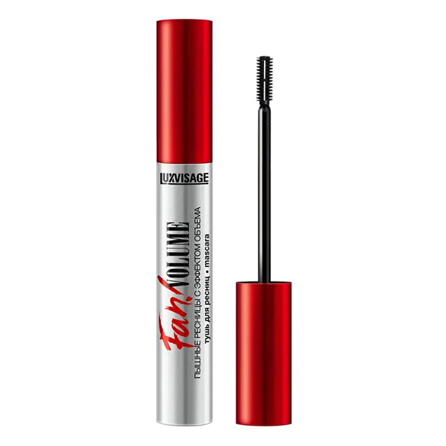 Mascara Luxvisage FAN! Alat Makeup bulu mata Volume Super dengan sikat Mini untuk efek MAXI