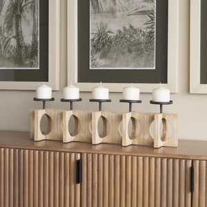 Cilindro Decorativo Hecho a Mano con Madera de Mango Ecológica para Mesa, Ideal para Navidad, Cumpleaños, San Valentín y Pascua - Product Image 1
