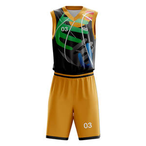 Muestras gratis de nueva camiseta de baloncesto y pantalones cortos de baloncesto personalizados para hombre sublimado Reversible uniforme de baloncesto - Product Image 5
