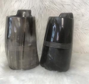 Classic Contemporary Buffalo Horn <b>Beer</b> Stein with Curved Handle Bamboo Lid Polished Finish for <b>Beer</b> Wine Water Lovers Collectors - Product Image 3