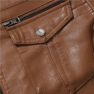 Veste d'hiver décontractée pour homme en cuir de vachette de qualité supérieure, col montant, impression de logo sur le devant, respirante et écologique - Product Image 4