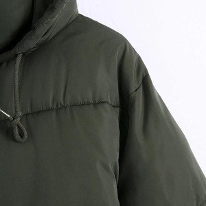 Nouvelle veste matelassée décontractée pour homme, coupe oversize, en toile, hiver 2025, haute qualité, col à capuche personnalisé, fermeture éclair, service OEM - Product Image 5