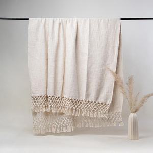 New Arrivals Cotton Throws Decorative Warm King Size Throw <b>Blankets</b> for Winter Bed Room Cotton Weave <b>Blanket</b> - Product Image 5