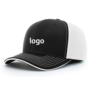 Gorra de camionero de 2 colores de malla ajustable con logotipo personalizado de corona alta para exteriores - Product Image 1