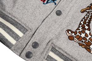 Veste universitaire en laine avec logo personnalisé et patchs en chenille, col montant de haute qualité, veste brodée pour homme - Product Image 3