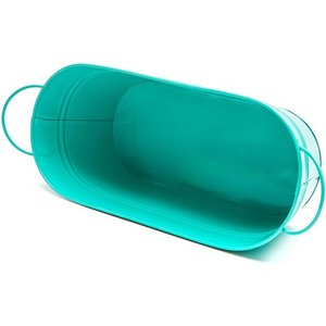 Jardinière en métal de forme ovale multicolore avec poignée, écologique, taille personnalisable pour la décoration intérieure/extérieure de la maison et du jardin - Product Image 2