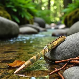 Elegant Amethyst Collection Bolígrafo de madera estabilizado de 0,7mm con patrón de grano atractivo - Product Image 5