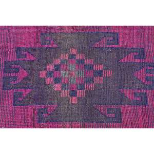 Vintage 2.7x11.2 ft Rug, <b>Runner</b> Turkish Rug, <b>Red</b> Solid Wool Rug - Product Image 5