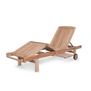 Chaise longue de jardin moderne Savannah, lit de repos en teck massif, mobilier de patio, de piscine, de villa, pour hôtel, complexe hôtelier, usage commercial - Product Image 3