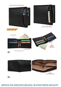 Easy Folding Stylish Genuine Leather Men's <b>Wallet</b> with Zipper Closure Waterproof Multi Pockets Fashion Design - Product Image 2