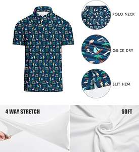 Polos de talla grande para hombre, Polo de tela de punto transpirable, Polo de estilo vintage, Polo de manga corta para hombre - Product Image 4