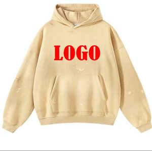 NOUVEAU logo hommes oversize heavyweight hoodies french terry blank high quality pullover Acid washed vintage hoodie - Product Image 6