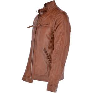 Venta al por mayor EE. UU. Tamaño Hombre Chaqueta de cuero más terciopelo Abrigo de invierno Chaquetas Motocicleta Pu Faux - Product Image 3