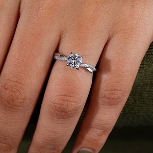 925 <b>Silver</b> Lab created Round Brilliant Cut Diamond Ring Lab grown CVD Diamond Ring Exclusive Hip Hop Ring for Men - Product Image 6