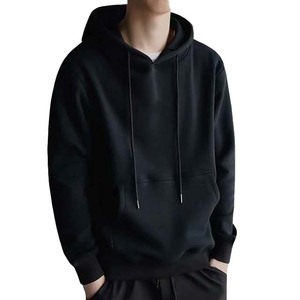 Productos 2024 recién llegados hombres Otoño Invierno con capucha Streetwear manga larga suelta Color sólido con capucha Casual transpirable hombre Sudadera con capucha - Product Image 4