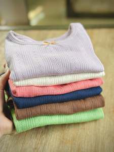 GOTS Certified 100% Organic Cotton, Short-sleeve Outfit Natural Color Hypoallergenic for Kids OEM ODM Service Low MOQ in Vietnam - Product Image 2