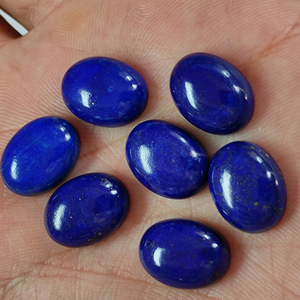 Lapis de haute qualité 12X16mm pierres précieuses lisses ovales prix de gros dos plat Lapis Cabochon Lot pierres à dos plat - Product Image 1