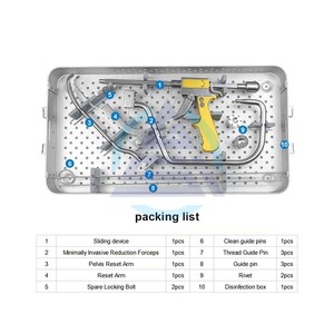 Pinzas de reducción tipo pistola Juego de abrazadera de reducción colineal Juego ortopédico Instrumento ortopédico - Product Image 5