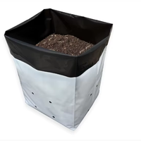 Sacs de culture en LDPE noir et blanc pour pépinières d'arbres, semis de café et de cacao, serres, résistants aux UV, avec trous de drainage