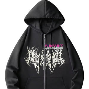 Hot Selling Custom Long Sleeves High Quality <b>Men</b> Thermal Zipper <b>Hoodies</b> With Plus Size <b>Men</b> Two Side Pockets <b>Hoodies</b> - Product Image 1