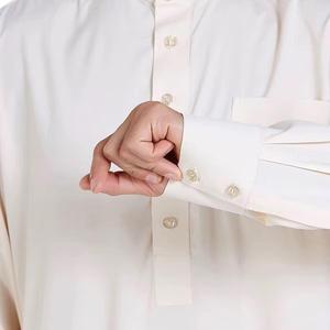 Abaya traditionnelle islamique Jubbah musulmane Thobes hommes 2024 haute qualité Dubaï Kaftan arabe pas cher vêtements - Product Image 4