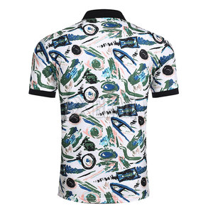 T-shirt polo à sublimation pour homme coupe classique Tissu doux à manches courtes léger avec un look décontracté et élégant - Product Image 3