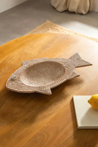 Bandeja de fruta de ratán tejida a mano para desayuno, bandeja de fruta pequeña con forma de pez para el hogar, sala de estar, bandeja de verduras de nuevo diseño - Product Image 3