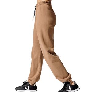 Pantalones Deportivos de Invierno para Mujer, Cintura Elástica, Frente Plano, Felpa, 100% Algodón, Secado Rápido, Ajuste Holgado para Descansar y Correr - Product Image 2