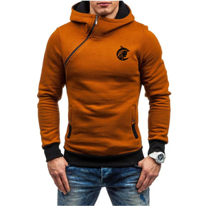 Ropa de hombre Sudaderas para hombre Camisa con capucha Pullover Nuevo en otoño Invierno Casual Sudadera con capucha Cremallera diagonal Impreso Moda Tops - Product Image 5