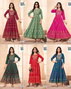 Vestido Anarkali largo elegante de la mejor calidad con bordado y diseño elegante disponible a precios asequibles - Product Image 4