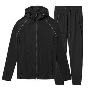 2025 nouveau personnalisé coupe régulière 100% Polyester polaire décontracté solide survêtement hommes rayé survêtement Jogging vêtements de sport hiver - Product Image 6