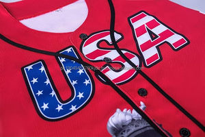 EE. UU. Hombres Jóvenes Béisbol Jersey Camisas Uniforme Deportivo América #1 S-3XL Regalo para Hombres Jóvenes - Product Image 5