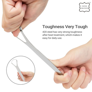 Hot Selling Multiple Styles Copper <b>Tongue</b> <b>Cleaner</b> Custom Logo <b>Tongue</b> Scraper Stainless Steel Professional <b>Tongue</b> Scraper - Product Image 4