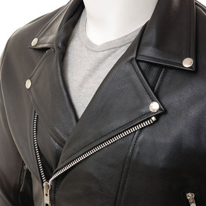 Custom High Quality Men's Winter Leather Jacket Vintage Biker Style High Street OEM ODM Winter Jacket - Product Image 3